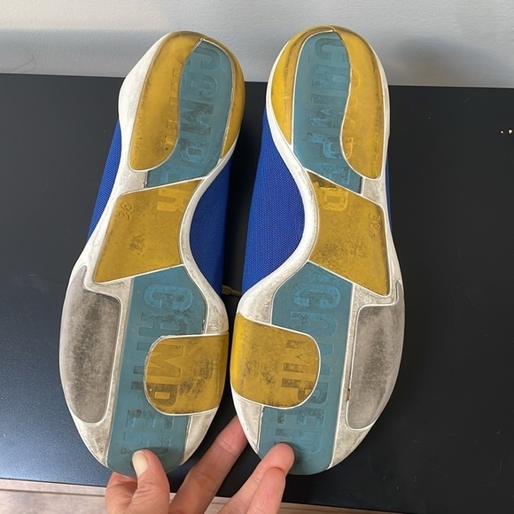 Camper Noshu sneaker mesh Lycra lace up shoe pink blue yellow laces sz 7.5 (38) - Picture 8 of 12